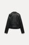 Faux leather biker jacket