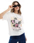 Фото #1 товара Stradivarius japanese art print t-shirt in white