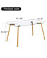 Фото #8 товара Modern Glass Dining Table with Metal Legs