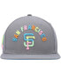 Men's Gray San Francisco Giants Washed Neon Snapback Hat