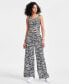 Women's Pleated Wide-Leg Smocked-Waist Pants, Created for Macy's