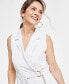 Фото #3 товара Petite Sleeveless Notch-Lapel Jumpsuit, Created for Macy's