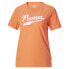 Фото #1 товара Puma Tailsweep Logo Crew Neck Short Sleeve T-Shirt Womens Orange Casual Tops 678