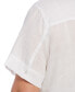 Plus Size Split Neck Short Sleeve Linen Top