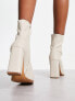 Фото #2 товара ALDO Audrella heeled ankle boots in ecru