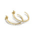 Poetica SAUZ32 sparkling gold-plated hoop earrings