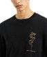 Men's Long Sleeve Embroidered Dragon Crewneck Sweater