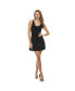 ფოტო #1 პროდუქტის Women's V-Neck Sleeveless Slinky Godet Dress