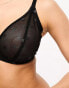 Фото #4 товара Ivory Rose Fuller Bust high apex sheer mesh bra in black spot