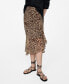 ფოტო #1 პროდუქტის Women's Leopard Gathered Skirt