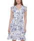 Фото #4 товара Petite Printed Ruffled A-Line Dress