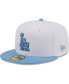 Фото #4 товара Men's White Los Angeles Dodgers Sky 59FIFTY Fitted Hat