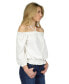 ფოტო #6 პროდუქტის Women's Smocked Off-The-Shoulder Top