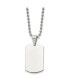 Brushed 2mm Reversible Dog Tag Ball Chain Necklace