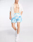 Calvin Klein Jeans summer splash all over print woven co-ord shorts in blue