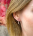 Original round earrings made of silver with zircons AGUP1372L