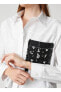 Фото #5 товара Рубашка женская с вырезом на пуговицах Koton 3SAK60010UW