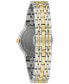 ფოტო #3 პროდუქტის Women's Modern Diamond Accent Two-Tone Stainless Steel Bracelet Watch 30mm