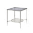 Adelrik End Table in Glass & Chrome Finish