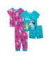 ფოტო #1 პროდუქტის Toddler Girls Crewneck Pajama Set, 4 Pc