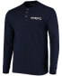 Фото #4 товара Men's Navy New England Patriots Maverick Thermal Henley Long Sleeve T-shirt