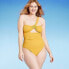 Фото #2 товара Women's Asymmetric Twist One Piece Swimsuit - Shade & Shore Gold