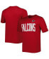 Фото #4 товара Men's Red Atlanta Falcons Combine Authentic Training Huddle Up T-shirt