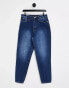 Фото #1 товара Missguided Riot mom jeans in dark blue