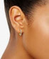 ფოტო #4 პროდუქტის Cubic Zirconia Medium Hoop Earrings, 1", Created for Macy's