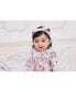 ფოტო #4 პროდუქტის Baby Girls Dream Floral Footed Coverall and Headband, 2 Piece Set