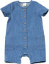 Strampler aus Jeansstoff, blau, Gr. 74, 1 St