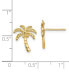 ფოტო #3 პროდუქტის Palm Tree Stud Earrings in 14k Gold