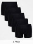 ASOS DESIGN 5 pack trunks in black cotton M - фото #1