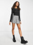 New Look knitted frill detail jumper in black