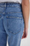 Lina Comfort Mom Fit Yüksek Rahat Kalıp Hafif Dar Paça Uzun Jean Pantolon B6509ax24sp