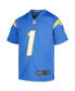 ფოტო #4 პროდუქტის Big Boys Quentin Johnston Powder Blue Los Angeles Chargers Game Jersey