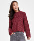 Фото #1 товара Women's Mock Neck Ribbed Knit Sweater