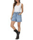 Women's Belted Denim Shorts