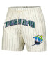 Фото #2 товара Men's Cream Tampa Bay Rays Pinstripe Retro Classic Woven Shorts