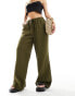 Фото #6 товара Nobody's Child Petite Shona linen blend wide leg trousers in khaki