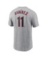 Фото #2 товара Men's José Ramírez Gray Cleveland Guardians Fuse Name and Number T-shirt
