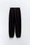 Plush basic jogger trousers