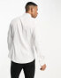 ASOS DESIGN Premium easy iron slim sateen formal shirt with bib and wing collar in white