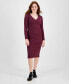 Juniors' Rib-Knit Long Sleeve Midi Dress