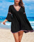 Фото #3 товара Women's V-Neck Flared Sleeve Cover-Up