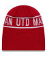 ფოტო #3 პროდუქტის Men's Red Manchester United Wordmark Skull Knit Hat