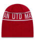 Фото #3 товара Men's Red Manchester United Wordmark Skull Knit Hat