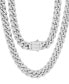 ფოტო #1 პროდუქტის Thick Cuban Link Chain with Simulated Diamonds Clasp Necklace