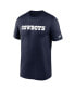 Фото #3 товара Men's Navy Dallas Cowboys Legend Wordmark Performance T-shirt