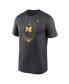 Men's Anthracite Michigan Wolverines Primetime Legend Icon Performance T-Shirt Черный, L - фото #2